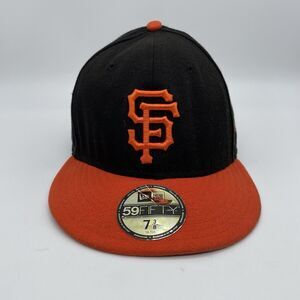 Vintage San Francisco Giants Hat New Era Cap 7 3/8 USA 2000s Y2K Era 2 Tone MLB